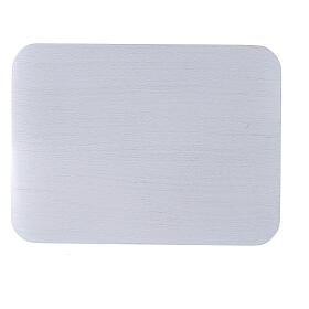 Plato rectangular vela aluminio cepillado 13,5x10 cm
