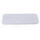 Rectangular candle holder plate in brushed aluminium 5 1/4x4 in s1