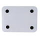 Rectangular candle holder plate in brushed aluminium 5 1/4x4 in s3