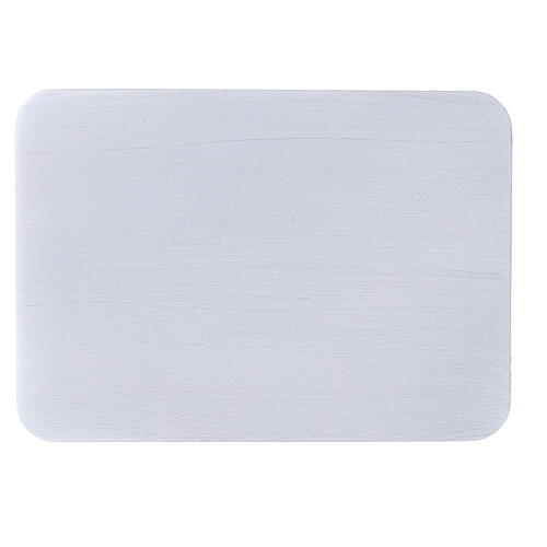 Brushed aluminium candleholder plate 17x12 cm 2