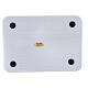 Brushed aluminium candleholder plate 17x12 cm s3