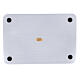 Brushed aluminium candleholder plate 20x14 cm s3