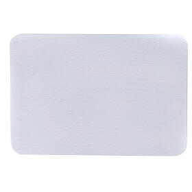 Piatto portacandela alluminio spazzolato 20x14 cm rettangolare