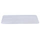 Rectangular candle holder plate in brushed aluminium 8x5 1/2 in s1