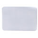 Rectangular candle holder plate in brushed aluminium 8x5 1/2 in s2