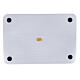 Rectangular candle holder plate in brushed aluminium 8x5 1/2 in s3