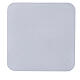 Square candle holder plate in white aluminium 4 3/4x4 3/4 in s2