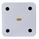 Square candle holder plate in white aluminium 4 3/4x4 3/4 in s3