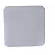 Assiette porte-bougie aluminium blanc carrée 14x14 cm s2