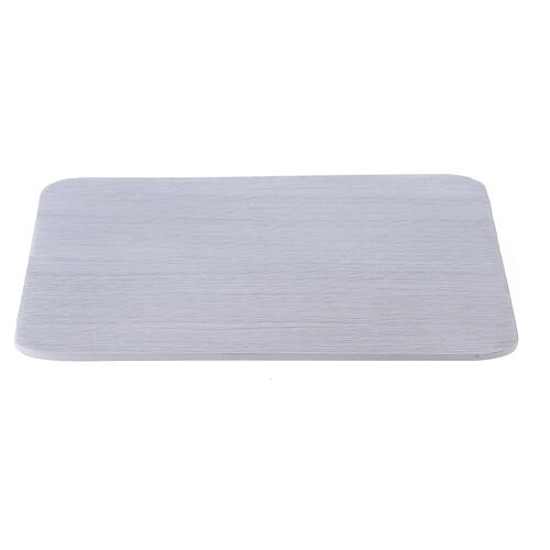 Square plate in white aluminium 5 1/2x5 1/2 in 1