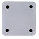 Square plate in white aluminium 5 1/2x5 1/2 in s3