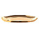 Boat shaped candle holder plate in polished gold plated brass 3 1/2x1 1/2 in s1