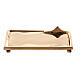 Rectangular candleholder plate in polished brass 9x6 cm s1