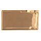 Rectangular candle holder plate gold plated brass 6x2 3/4 in s2