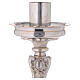 Altar candle holder in silver-plated brass with tripod h 39 cm s3