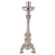 Tripod altar candlestick in silver-plated brass h 15 1/2 in s5