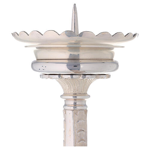 Candleholder with altar, casing and silver-plated brass jag h 50 cm 3