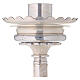 Altar candlestick socket and spike silver-plated brass h 19 3/4 in s2