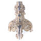 Altar candlestick socket and spike silver-plated brass h 19 3/4 in s4