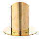 Candle holder of polished gold plated brass, 6 cm candle s3