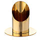 Polished gold plated brass candel holder for 2 1/2 in candle s1