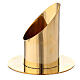 Polished gold plated brass candel holder for 2 1/2 in candle s2