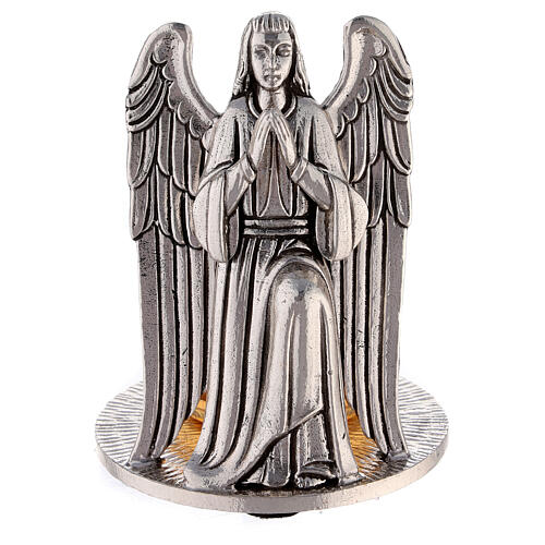 Bicolour candlestick, praying angel, handmade 1