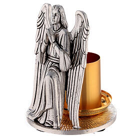 Angel praying candlestick holder two-tone