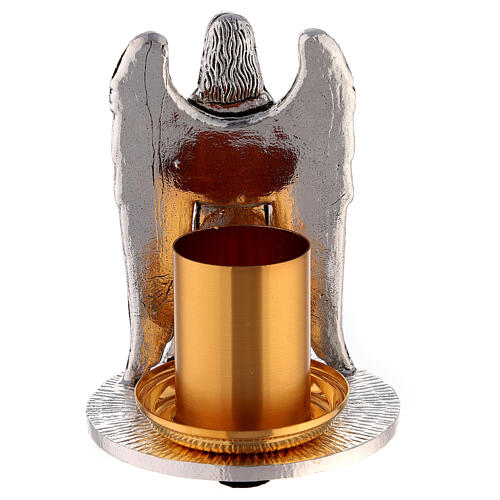 Angel praying candlestick holder two-tone 4