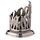 Candleholder with flames in nickel-plated brass, d 10 cm s2