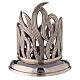 Nickel-plated brass candle holder with flames 4 in diameter s3