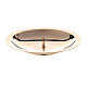 Candle holder plate with punch in polished brass, 10 cm s1