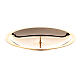 Candle plate with punch in polished brass, 13 cm s1