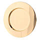 Concave candle holder plate in gold plated brass 3 in s1