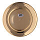 Concave candle holder plate in gold plated brass 3 in s4