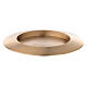 Round satin brass candle holder plate, 8 cm s2