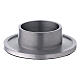 Satin finish aluminium candle holder with socket 2 in s1