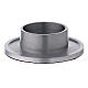 Satin finish aluminium candle holder with socket 2 in s2