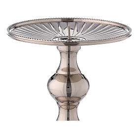 Altar candlestick in nickel-plated brass, 11 cm