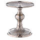 Altar candlestick in nickel-plated brass, 11 cm s1