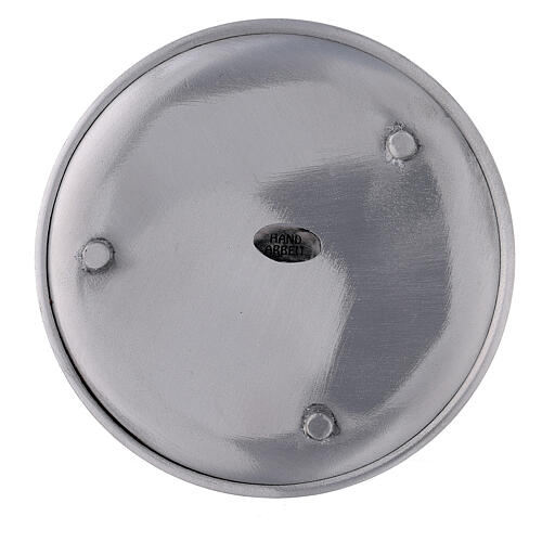Aluminium candle holder plate with satin finish 5 1/2 in 3