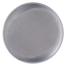 Bougeoir assiette aluminium 17 cm pieds