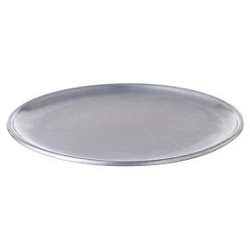 Aluminium candle holder plate with feet 6 3/4 in