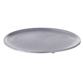 Portacandela alluminio spazzolato 19 cm
