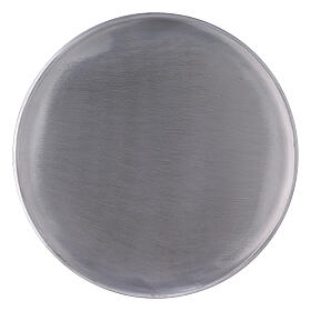 Aluminium candle holder with satin finish 8 1/4 in