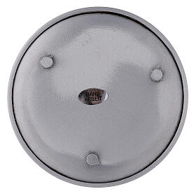 Assiette porte-bougie 12 cm aluminium mat s3