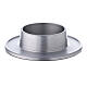 Aluminium candle holder with satin finish 2 3/4 in s1