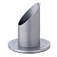 Aluminium candle holder satin finish with mitered socket 1 1/2 in s2
