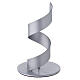 Candleholder with brushed aluminium spiral, 4 cm s2