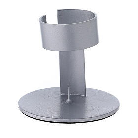 Portacandela fascia alluminio spazzolato 4 cm s1